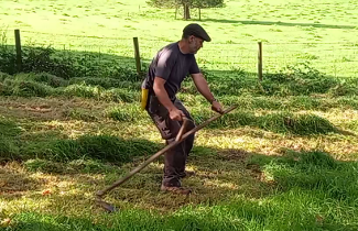 Scythe mowing service, available for meadows, lawns and more